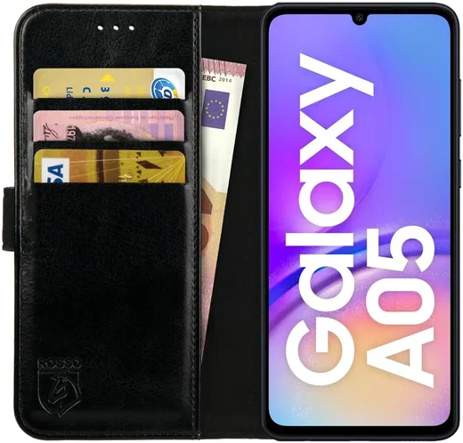 Rosso Element Samsung Galaxy A05 Hoesje Book Case Wallet Zwart afbeelding 1