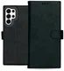 Rosso Deluxe Samsung Galaxy S24 Ultra Hoesje Echt Leer Book Case Zwart afbeelding 2
