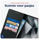 Rosso Deluxe Samsung Galaxy S24 Ultra Hoesje Echt Leer Book Case Zwart afbeelding 5