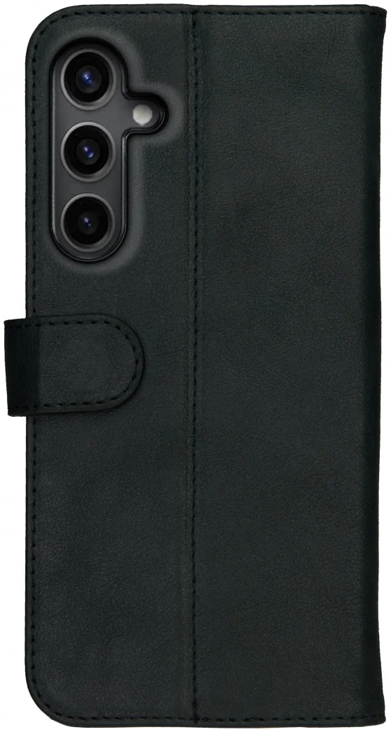 Rosso Deluxe Samsung Galaxy A15 Hoesje Echt Leer Book Case Zwart afbeelding 4