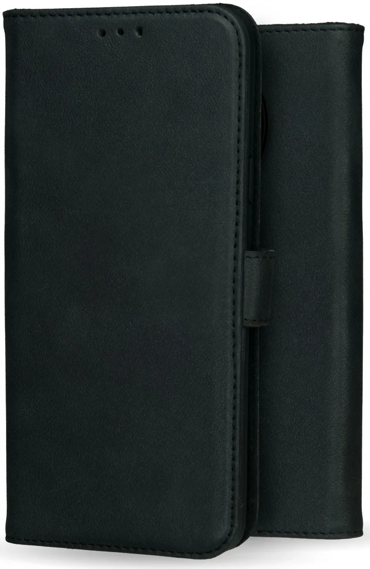 Rosso Deluxe OnePlus 12 Hoesje Echt Leer Book Case Zwart afbeelding 7
