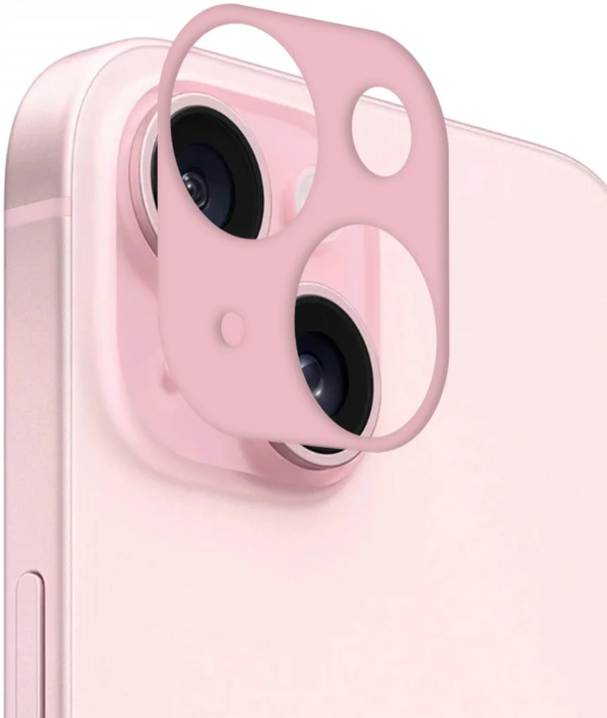 Rosso Apple iPhone 15 / 15 Plus Camera Lens Protector Roze afbeelding 1