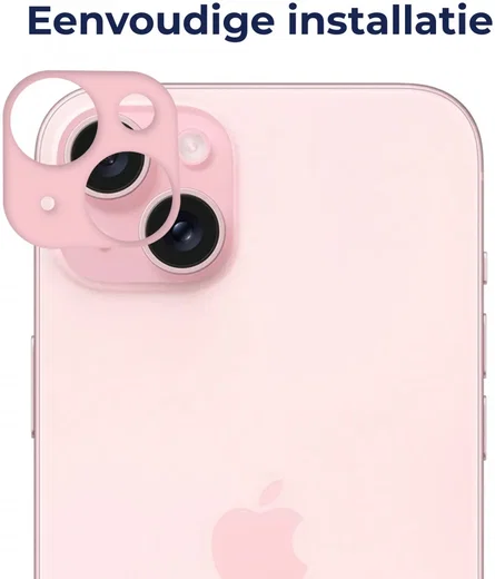 Rosso Apple iPhone 15 / 15 Plus Camera Lens Protector Roze afbeelding 2
