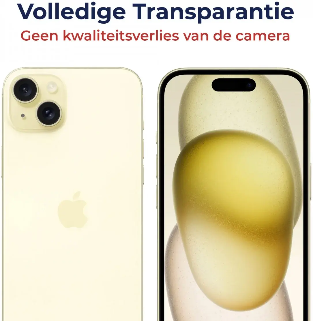 Rosso Apple iPhone 15 / 15 Plus Camera Lens Protector Geel afbeelding 4