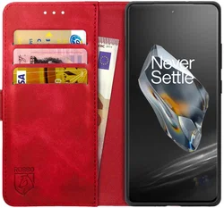 Rosso Element OnePlus 12 Hoesje Book Cover Case Wallet Rood afbeelding