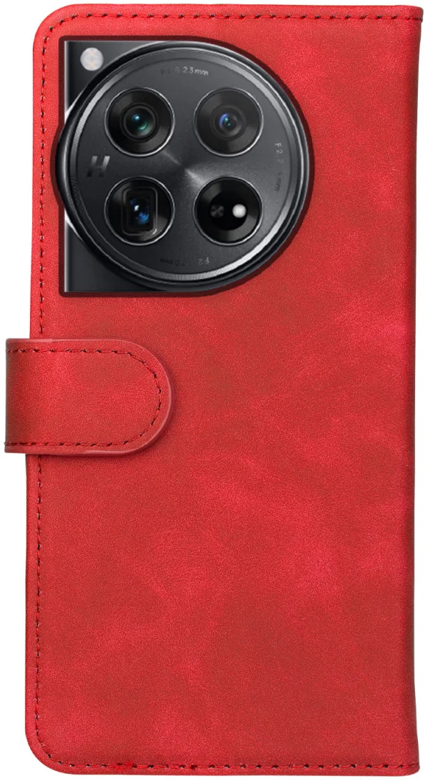 Rosso Element OnePlus 12 Hoesje Book Cover Case Wallet Rood afbeelding 2