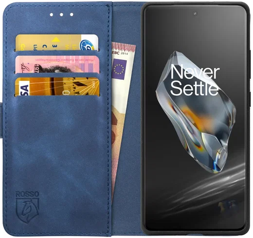 Rosso Element OnePlus 12 Hoesje Book Cover Case Wallet Blauw afbeelding 1