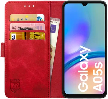 Rosso Element Samsung Galaxy A05s Hoesje Book Case Wallet Rood