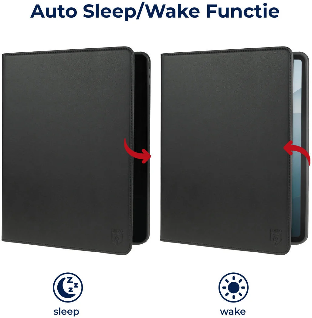 Rosso Element Lenovo Tab P12 Hoes Book Case Zwart afbeelding 2