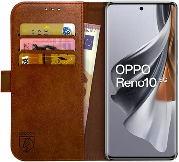 Rosso Element Oppo Reno 10 Pro Hoes Book Case Wallet Bruin