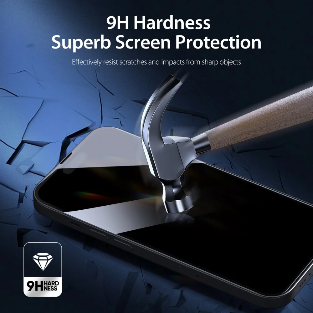 Dux Ducis Apple iPhone 15 Pro Screen Protector Privacy Tempered Glass afbeelding 4