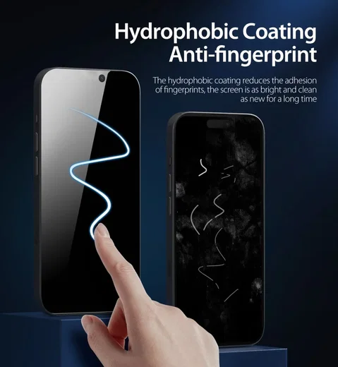 Dux Ducis Apple iPhone 15 Pro Screen Protector Privacy Tempered Glass afbeelding 6