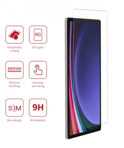 Rosso Samsung Galaxy Tab S10+ /  S9+ / S9 FE+ 9H Tempered Glass Screen Protector afbeelding 2