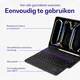Buddi Zuna Samsung Tab S10+ / S9+ / S9 FE+ QWERTY Toetsenbord Book Case Zwart afbeelding 3