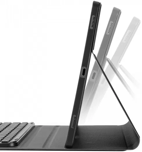 Buddi Zuna Samsung Tab S10+ / S9+ / S9 FE+ QWERTY Toetsenbord Book Case Zwart afbeelding 6