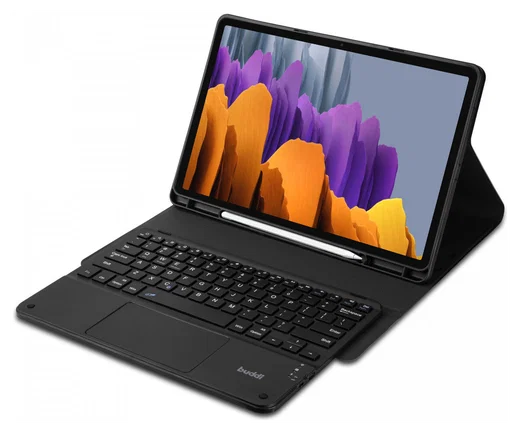 Buddi Zuna Samsung Tab S9 Ultra Hoes met QWERTY Toetsenbord Book Case Zwart afbeelding 5