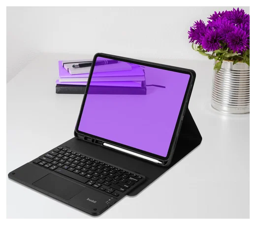 Buddi Zuna Samsung Tab S9 Ultra Hoes met QWERTY Toetsenbord Book Case Zwart afbeelding 7