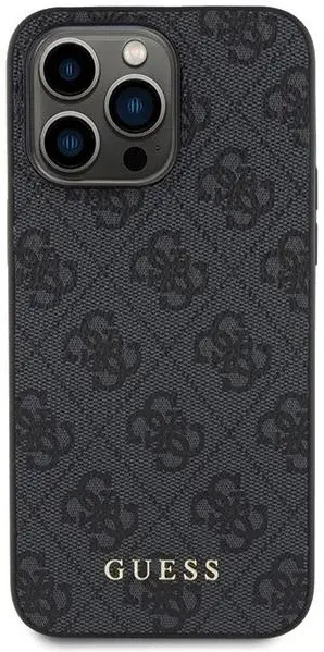 Guess Apple iPhone 15 Pro Hoesje Hard Case 4G Logo Metal Grijs afbeelding 3