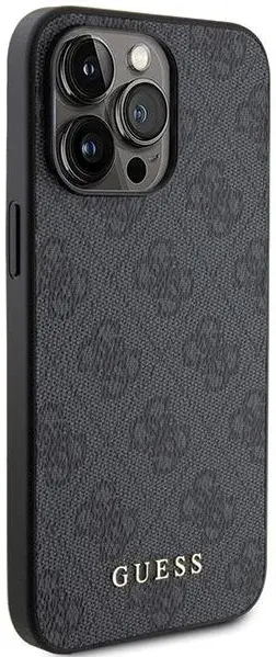 Guess Apple iPhone 15 Pro Hoesje Hard Case 4G Logo Metal Grijs afbeelding 4