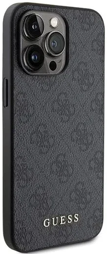 Guess Apple iPhone 15 Pro Hoesje Hard Case 4G Logo Metal Grijs afbeelding 4