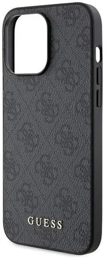 Guess Apple iPhone 15 Pro Hoesje Hard Case 4G Logo Metal Grijs afbeelding 6