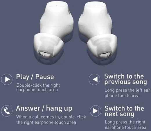 Baseus Bowie WM01 TWS Headset Draadloze Bluetooth Oordopjes Zwart afbeelding 3