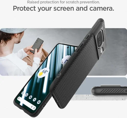 Spigen Liquid Air Google Pixel 8 Hoesje Back Cover Matte Zwart afbeelding 6
