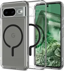 Spigen Ultra Hybrid MagSafe Google Pixel 8 Hoesje Transparant Zwart afbeelding