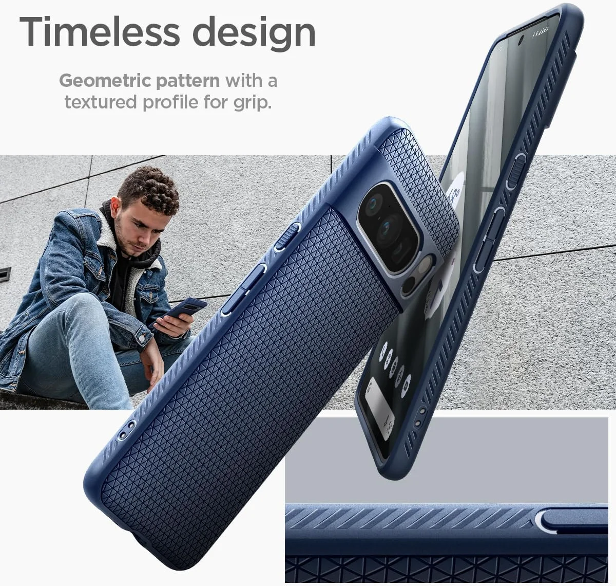 Spigen Liquid Air Google Pixel 8 Pro Hoesje Back Cover Blauw afbeelding 6