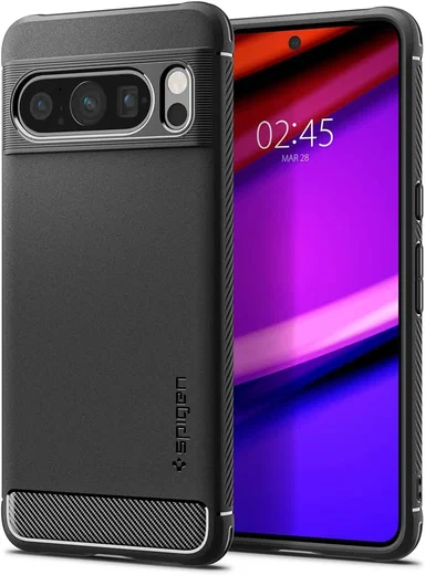 Spigen Rugged Armor Google Pixel 8 Pro Hoesje Back Cover Zwart afbeelding 1