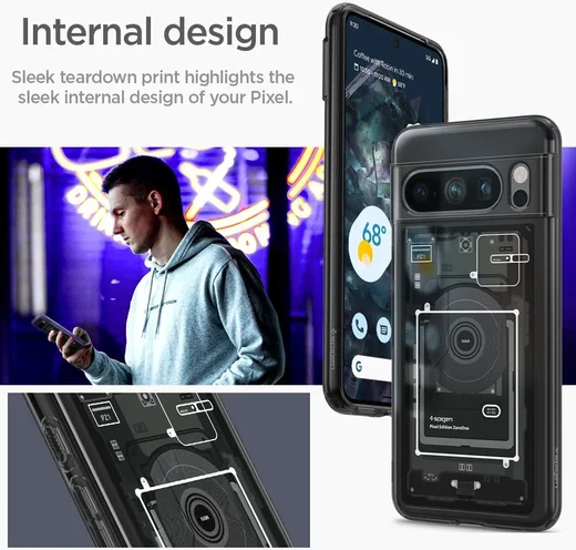 Spigen Ultra Hybrid Zero One Google Pixel 8 Pro Hoesje Grijs afbeelding 6