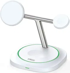 Duzzona 3-in-1 Station Draadloze Oplader Voor Apple MagSafe Wit afbeelding