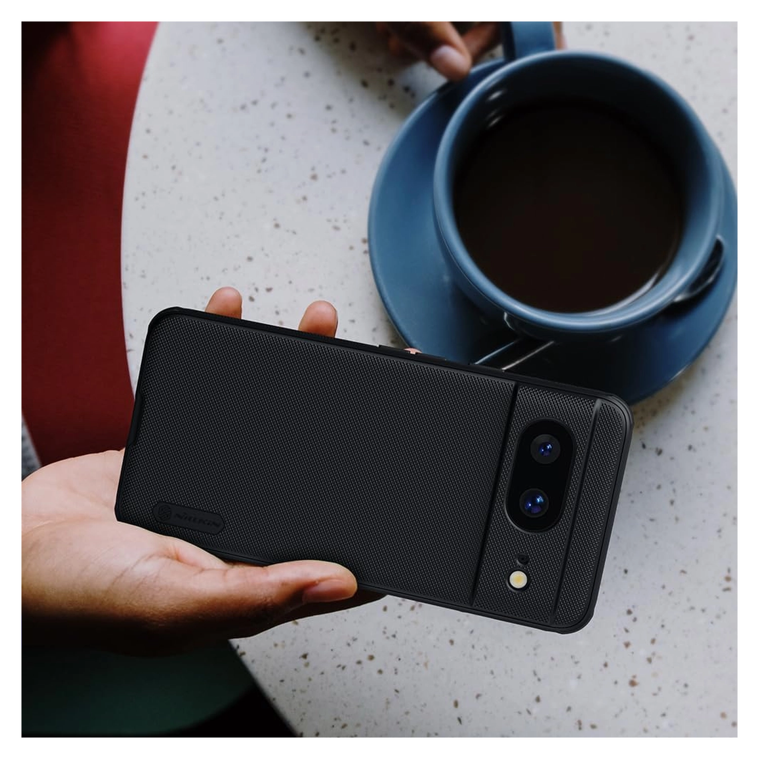 Nillkin Super Frosted Shield Google Pixel 8 Hoesje Back Cover Zwart afbeelding 9