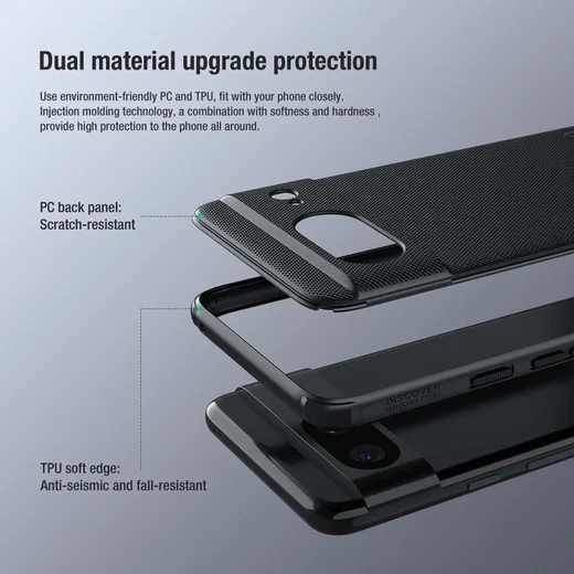 Nillkin Super Frosted Shield Google Pixel 8 Hoesje Back Cover Zwart afbeelding 4
