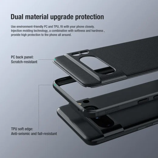 Nillkin Super Frosted Shield Google Pixel 8 Pro Hoesje Zwart afbeelding 4