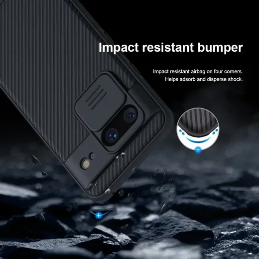 Nillkin CamShield Google Pixel 8 Hoesje met Camera Slider Zwart afbeelding 5