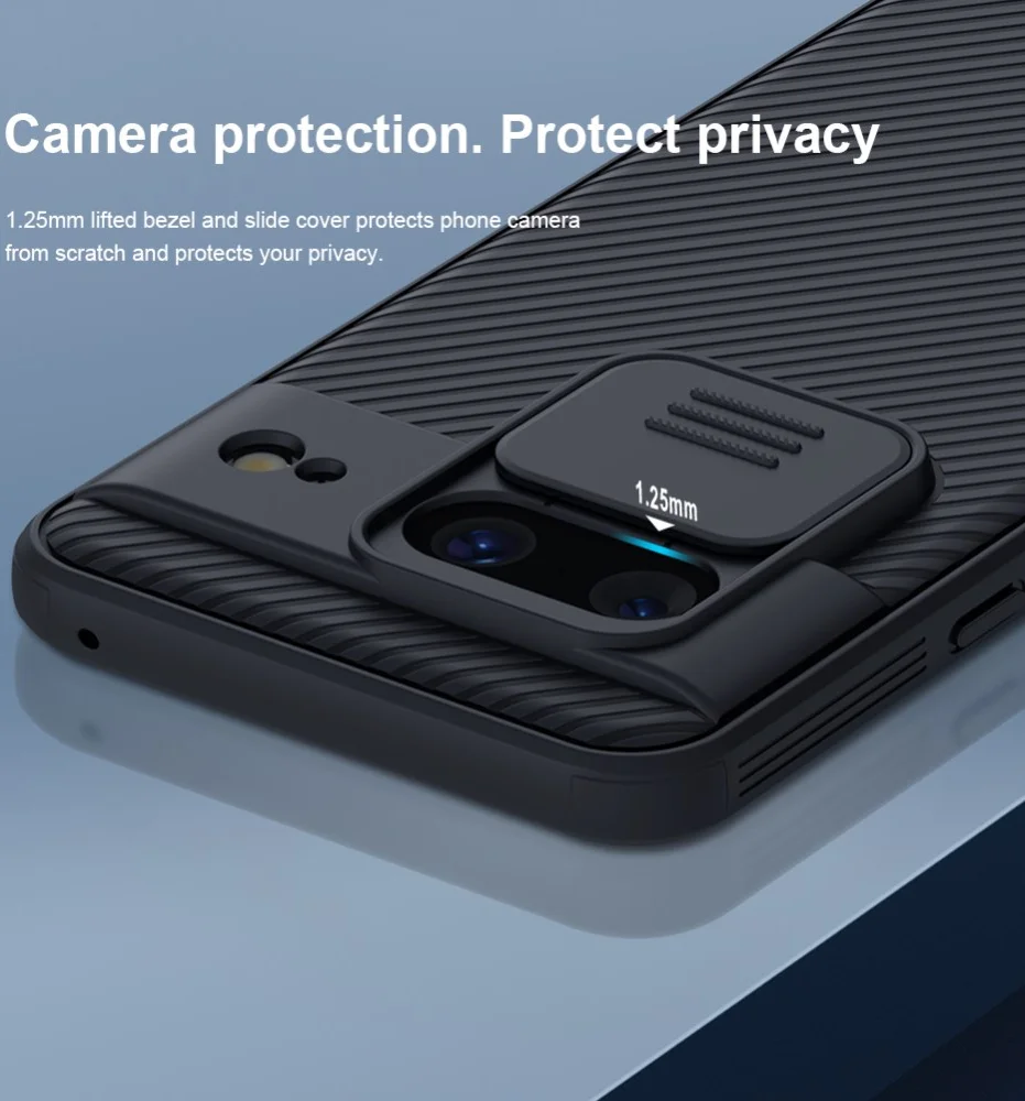 Nillkin CamShield Google Pixel 8 Hoesje met Camera Slider Zwart afbeelding 6
