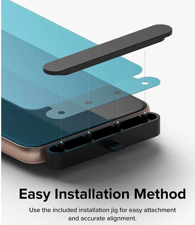 Ringke Google Pixel 8 Screen Protector Tempered Glass met Jig (2-Pack) afbeelding 3