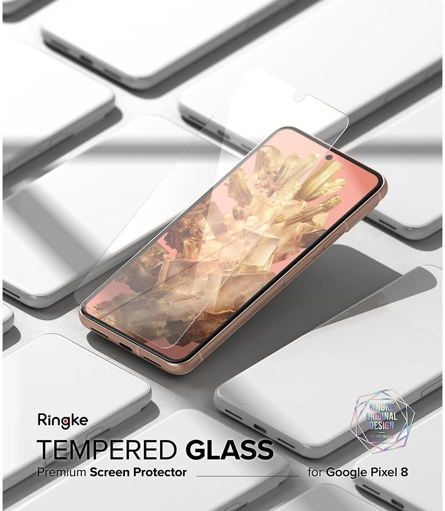 Ringke Google Pixel 8 Screen Protector Tempered Glass met Jig (2-Pack) afbeelding 8