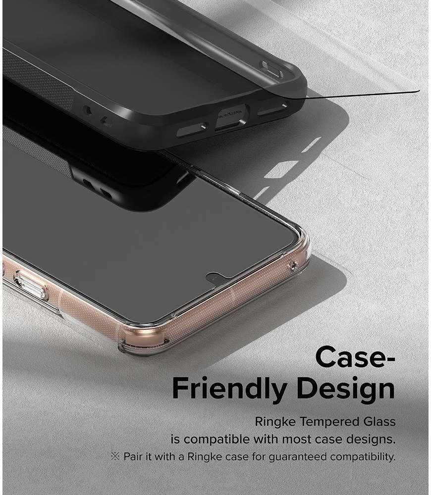 Ringke Google Pixel 8 Screen Protector Tempered Glass met Jig (2-Pack) afbeelding 9