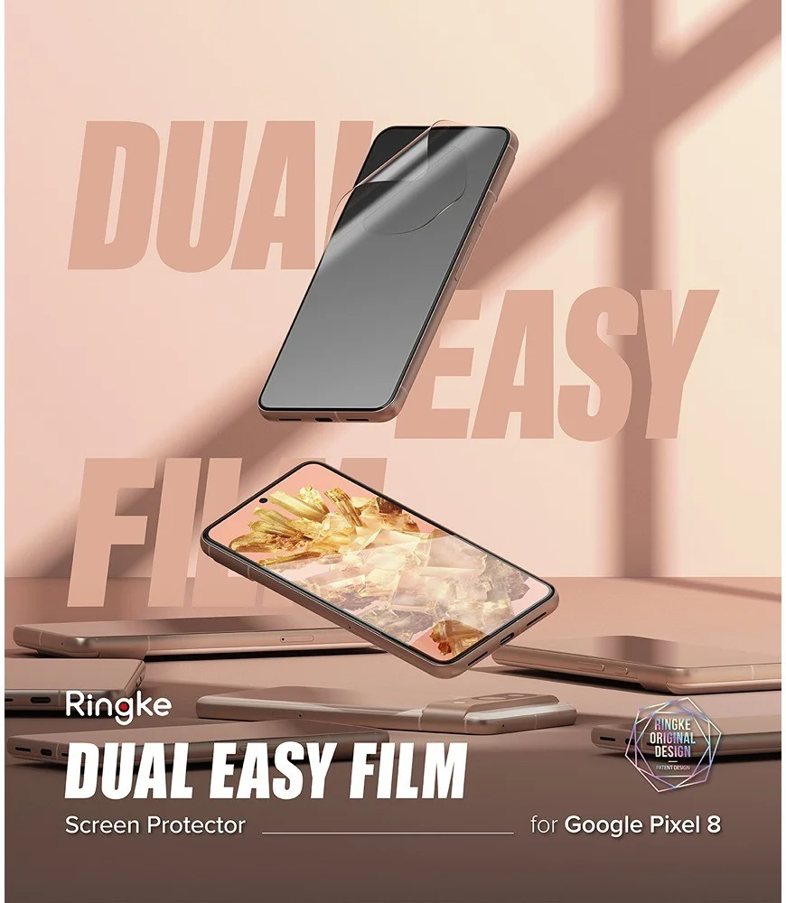 Ringke Dual Easy Film Google Pixel 8 Screen Protector met Jig 2-Pack afbeelding 3