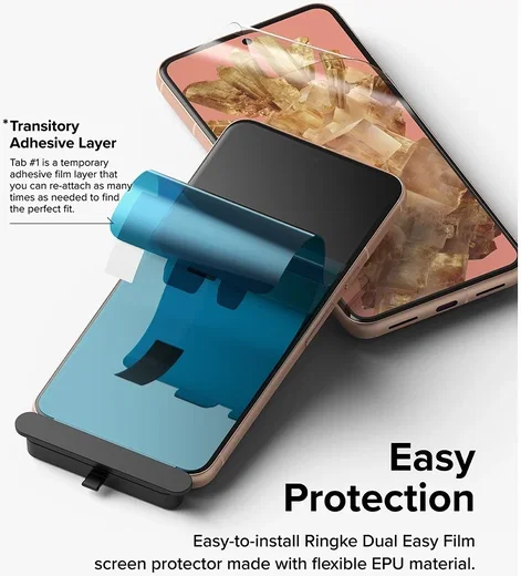 Ringke Dual Easy Film Google Pixel 8 Screen Protector met Jig 2-Pack afbeelding 5