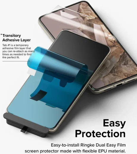 Ringke Dual Easy Film Google Pixel 8 Pro Screen Protector met Jig 2-Pack afbeelding 2