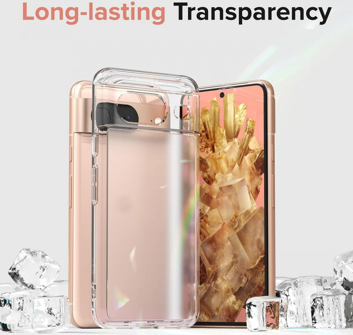 Ringke Fusion Google Pixel 8 Hoesje Back Cover Matte Transparant afbeelding 2