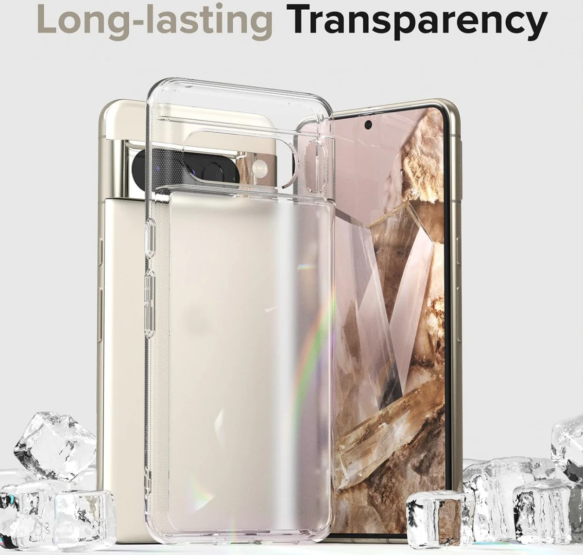 Ringke Fusion Google Pixel 8 Pro Hoesje Back Cover Matte Transparant afbeelding 2