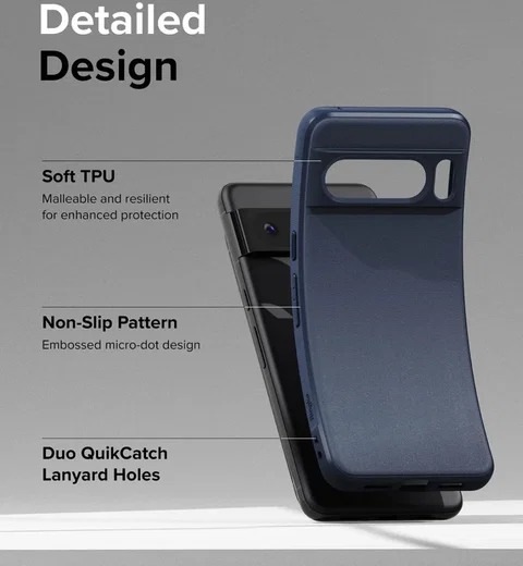 Ringke Onyx Google Pixel 8 Pro Hoesje Flexibel TPU Back Cover Blauw afbeelding 8