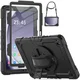 Samsung Galaxy Tab A9 Plus Hoes met Screen Protector en Handriem Zwart
