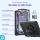 Samsung Galaxy Tab A9 Plus Hoes met Screen Protector en Handriem Zwart afbeelding 4