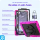 Samsung Galaxy Tab A9 Plus Hoes met Screen Protector en Handriem Roze afbeelding 2