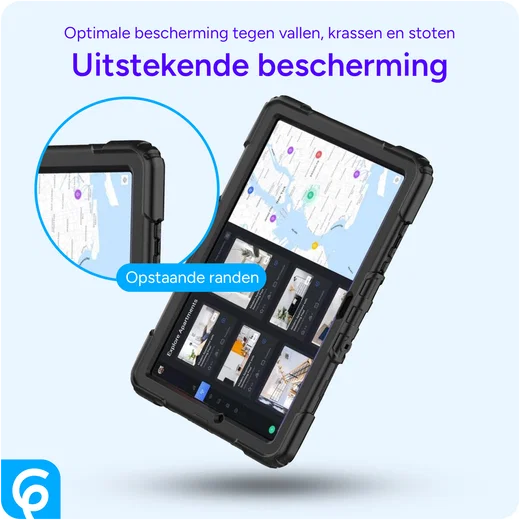 Samsung Galaxy Tab A9 Plus Hoes met Screen Protector en Handriem Roze afbeelding 4
